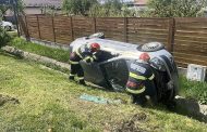 Argeș: Mașină răsturnată! Intervenție de urgență a pompierilor