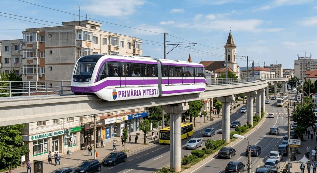 Poza pentru articolul Exclusiv. Piteștiul ar putea avea un monorail futuristic. Iată planul detaliat!