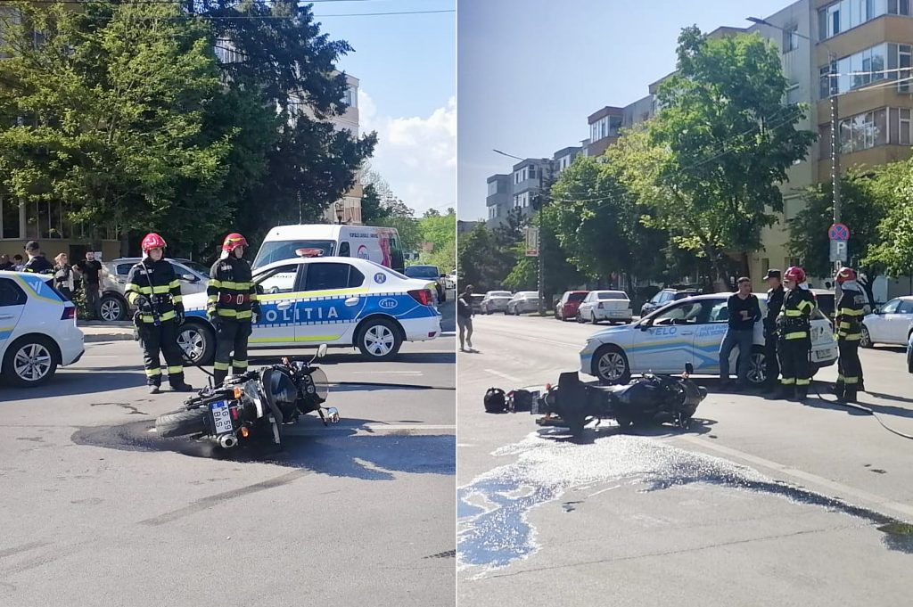 Poza pentru articolul Cum s-a produs accidentul cu motocicletă din Trivale. Două persoane au fost rănite