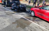 Accident între o mașină și o motocicletă în județul Argeș. Intervin pompierii