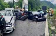 Ultima oră! Trafic blocat pe DN 7 după o coliziune în lanț cu cinci autovehicule implicate