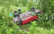 Accident rutier în comuna argeșeană Beleți-Negrești: mașină răsturnată