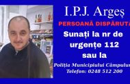 Alertă în Argeș! Bărbat de 54 de ani, căutat de polițiști