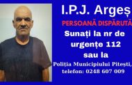 Bărbat de 60 de ani, dispărut după ce a plecat voluntar din Pitești. Poliția face apel la populație