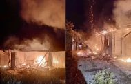 O locuință a fost mistuită de flăcări noaptea trecută