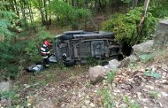 Accident extrem grav în județul Argeș! O mașină s-a răsturnat, patru persoane au ajuns la spital